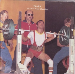 Hideaki Inaba (Japan) - 17x IPF World Champion - in an early generation squat suit & knee wraps